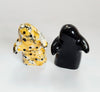 Collectible Set of "Ghost Hug" Glazed Ceramic Salt & Pepper Shakers Designed by Alberto Mantilla