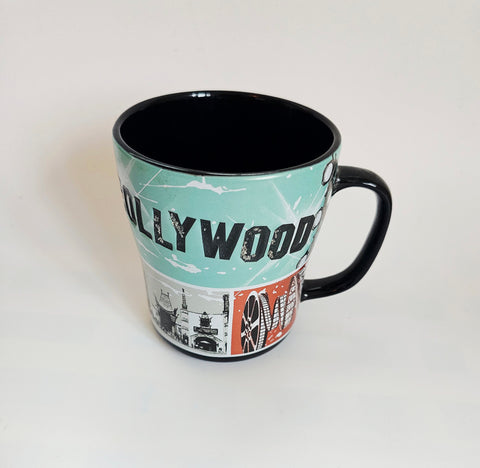 Vintage 2000's Americaware Hollywood Landmarks Glazed Ceramic Tea / Coffee Mug