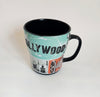 Vintage 2000's Americaware Hollywood Landmarks Glazed Ceramic Tea / Coffee Mug