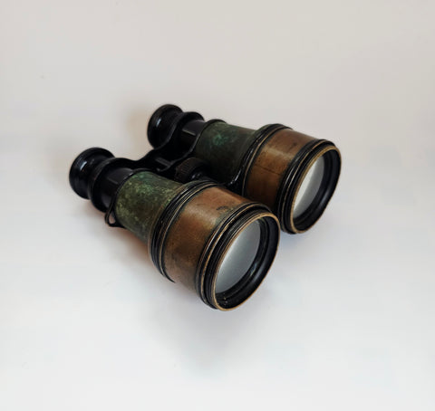 Vintage / Antique 1910's Opera Hand Made Brass Binoculars