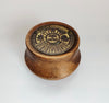 Novelty Vintage 1990's 40 Year (1996-2035) Perpetual Calendar Paperweight Made of Brass and English Yew Wood