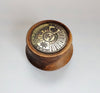Novelty Vintage 1990's 40 Year (1996-2035) Perpetual Calendar Paperweight Made of Brass and English Yew Wood