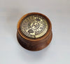 Novelty Vintage 1990's 40 Year (1996-2035) Perpetual Calendar Paperweight Made of Brass and English Yew Wood