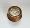 Novelty Vintage 1990's 40 Year (1996-2035) Perpetual Calendar Paperweight Made of Brass and English Yew Wood