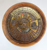 Novelty Vintage 1990's 40 Year (1996-2035) Perpetual Calendar Paperweight Made of Brass and English Yew Wood