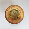 Novelty Vintage 1990's 40 Year (1996-2035) Perpetual Calendar Paperweight Made of Brass and English Yew Wood