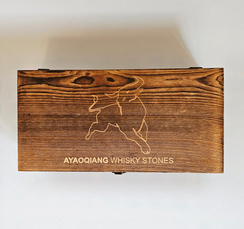 Vintage Wooden box for Ayaoqiang Whisky Stones