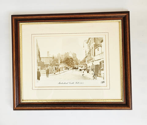Mahogany Wood Framed Vintage Photo Print Titled "Maidenhead Castle Hill 1904", Selected from the World Famous Francis Firth Collection (Copy)