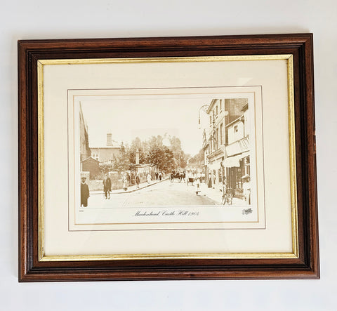 Mahogany Wood Framed Vintage Photo Print Titled "Maidenhead Castle Hill 1904", Selected from the World Famous Francis Firth Collection