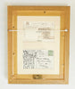 Framed Set of Collectible Vintage Railway Postcards, Featuring Historic Trains and Tunnels, Specifically Depicting the Clayton Tunnel on the London to Brighton Line