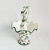 Vintage 1991 John Jenkins Hand Painted Ceramic Flower Basket