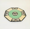Antique 1920s Wedgwood & Co "Nanette" Octagonal Plate | Turquoise Art Deco