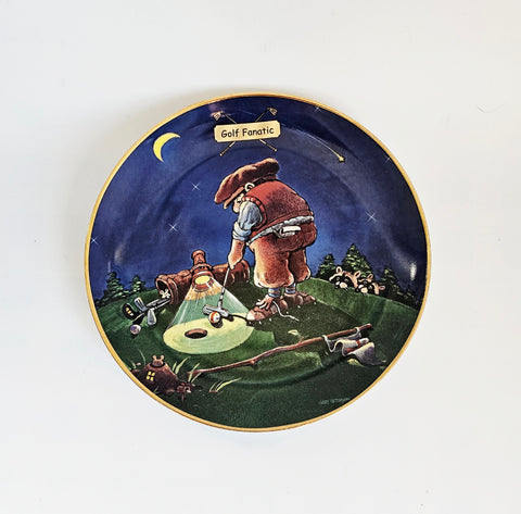 Vintage Gary Patterson "Golf Fanatic" Collector Plate | Danbury Mint Joys of Golf