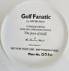 Vintage Gary Patterson "Golf Fanatic" Collector Plate | Danbury Mint Joys of Golf