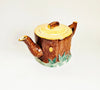Vintage 1950s Staffordshire Keele St. Pottery Tree Stump Novelty Teapot