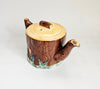 Vintage 1950s Staffordshire Keele St. Pottery Tree Stump Novelty Teapot