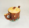 Vintage 1950s Staffordshire Keele St. Pottery Tree Stump Novelty Teapot