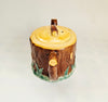 Vintage 1950s Staffordshire Keele St. Pottery Tree Stump Novelty Teapot