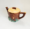 Vintage 1950s Staffordshire Keele St. Pottery Tree Stump Novelty Teapot