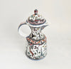 Vintage Portuguese Estrela de Conimbriga Hand-Painted Faience Lidded Ewer Pitcher – Mint Condition