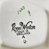 RARE Crazing-Free Vintage 1940s Royal Winton Rosebud Green Trinket Dish • WWII Wartime "A" Mark (1941-1950) • Flawless Condition