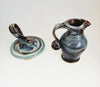 Rare Colm De Ris Pottery Set | Flawless Celtic Blue Glaze Jug & Lidded Pot