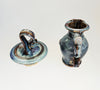 Rare Colm De Ris Pottery Set | Flawless Celtic Blue Glaze Jug & Lidded Pot