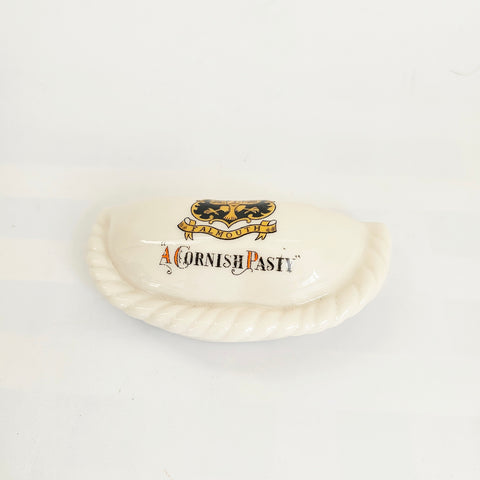 Vintage 1913s Grafton China Crested Ware "A Cornish Pasty" Falmouth Crest