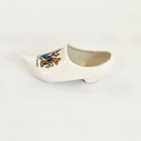 Vintage 1920s Gemma China Crested Ware "Shoe" Miniature (Southend-on-Sea Crest)