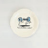 Vintage 1950s "Not Without a Washer!" Novelty Hardware Cartoon Ceramic Pin Tray / Trinket Dish