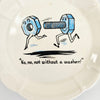 Vintage 1950s "Not Without a Washer!" Novelty Hardware Cartoon Ceramic Pin Tray / Trinket Dish