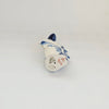 Vintage 1970s Gzhel USSR Porcelain Figurine "Lady by the Fence" – Hand-Painted Cobalt Blue Art, Excellent Condition with Export Stamps