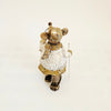 Charming Holiday Classics Ceramic Skiing Mouse Figurine – Whimsical Christmas Decor