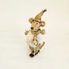 Charming Holiday Classics Ceramic Skiing Mouse Figurine – Whimsical Christmas Decor