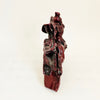 Vintage 1970s Red Resin Guan Yu Statue – Chinese God of War on Galloping Horse