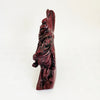 Vintage 1970s Red Resin Guan Yu Statue – Chinese God of War on Galloping Horse