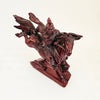 Vintage 1970s Red Resin Guan Yu Statue – Chinese God of War on Galloping Horse