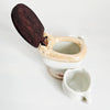 Pristine Vintage 1950s Novelty Toilet Cruet Condiment Set – "Foreign" Stamped Kitsch