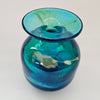 Vintage 1970s signed Mdina Art Glass Vase - "Blue Summer" Sea & Sand, Maltese Glass
