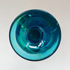 Vintage 1970s signed Mdina Art Glass Vase - "Blue Summer" Sea & Sand, Maltese Glass