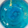Vintage 1970s signed Mdina Art Glass Vase - "Blue Summer" Sea & Sand, Maltese Glass