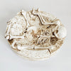 Rare Dead-Man Lounging Skeleton Resin Ashtray • Spooky Gothic Tobacciana Novelty
