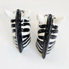 Matalan "Dine" Zebra Shaped Ceramic Salt & Pepper Shaker Set In Original Box