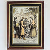 Vintage Francis Wheatley "A New Love Song" Etched Gold Foil Metal Print, Framed Cries of London Reproduction)