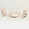 Rare Vintage 1950s Susie Cooper Bone China "Fern" 3-Piece Cruet Set with Original Box – Pattern C1043