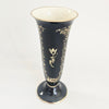 Antique 1930s Alka Bavaria Cobalt Blue & 22k Gold Trumpet Bud Vase