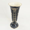 Antique 1930s Alka Bavaria Cobalt Blue & 22k Gold Trumpet Bud Vase