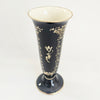 Antique 1930s Alka Bavaria Cobalt Blue & 22k Gold Trumpet Bud Vase