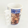 Vintage Year 2000 Millennium Timeline Mug – Rare Custom Warrender School Edition with Unique "2000" Sculpted Finger-Loop Handle (MINT)