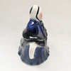 Charming Vintage 1970s Tony Wood Staffordshire "Little Old Lady" Covered Sugar Bowl in Cobalt Blue